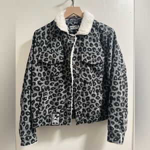 Disney leopard Sherpa jacket